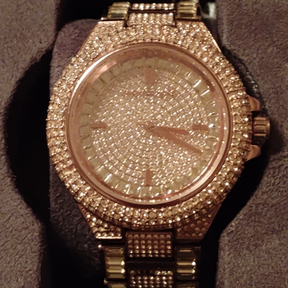 Michael Kors Rose Gold Bling Watch